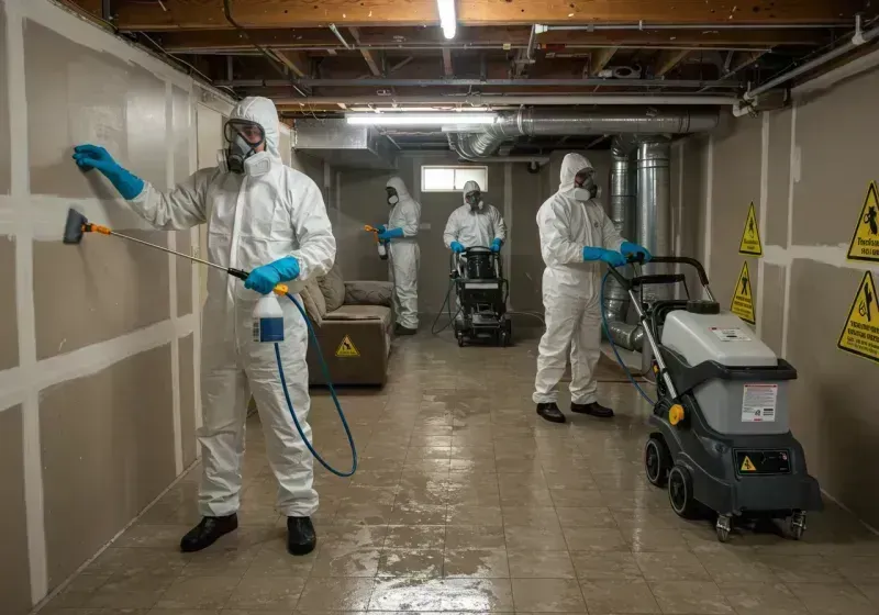 Basement Moisture Removal and Structural Drying process in Ash Flat, AR